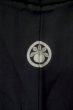 Photo3: P0722T Vintage Japanese kimono Black MONTSUKI crests for men / Silk. (Grade B) (3)