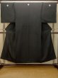 Photo1: P0722U Vintage Japanese kimono Black MONTSUKI crests for men / Silk. (Grade B) (1)