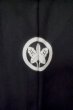 Photo3: P0722U Vintage Japanese kimono Black MONTSUKI crests for men / Silk. (Grade B) (3)