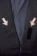 Photo7: Mint P0722W Vintage Japanese kimono Black MONTSUKI crests for men / Silk. (Grade A) (7)