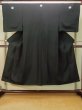 Photo1: Mint P0722Y Vintage Japanese kimono Black MONTSUKI crests for men / Silk. (Grade A) (1)