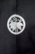 Photo3: Mint P0722Y Vintage Japanese kimono Black MONTSUKI crests for men / Silk. (Grade A) (3)