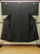 Photo1: P0722Z Vintage Japanese kimono Black MONTSUKI crests for men / Silk. (Grade B) (1)