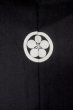 Photo3: P0722Z Vintage Japanese kimono Black MONTSUKI crests for men / Silk. (Grade B) (3)