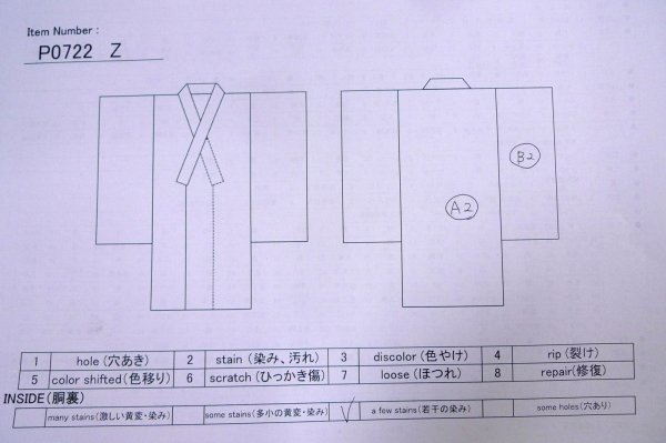 Photo5: P0722Z Vintage Japanese kimono Black MONTSUKI crests for men / Silk. (Grade B) (5)
