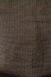 Photo4: P0723B Vintage Japanese kimono Dark Brown OSHIMA-TSUMUGI for men / Silk. Geometrical pattern (Grade C) (4)