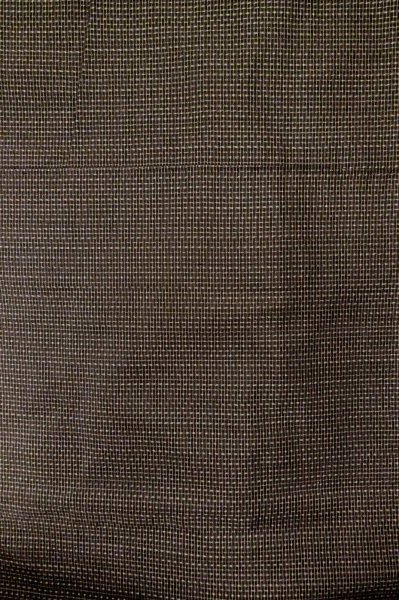 Photo4: P0723B Vintage Japanese kimono Dark Brown OSHIMA-TSUMUGI for men / Silk. Geometrical pattern (Grade C) (4)