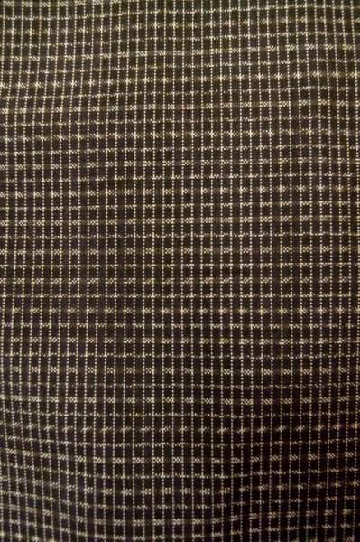 Photo5: P0723B Vintage Japanese kimono Dark Brown OSHIMA-TSUMUGI for men / Silk. Geometrical pattern (Grade C) (5)