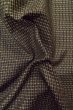 Photo8: P0723B Vintage Japanese kimono Dark Brown OSHIMA-TSUMUGI for men / Silk. Geometrical pattern (Grade C) (8)