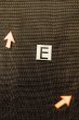 Photo14: P0723B Vintage Japanese kimono Dark Brown OSHIMA-TSUMUGI for men / Silk. Geometrical pattern (Grade C) (14)