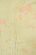 Photo3: P0731P Vintage Japanese kimono Pale Light Teal JUBAN undergarment for women / Silk. SAKURA cherry blossom, Small holes all over. (Grade D) (3)