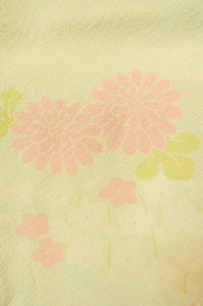 Photo5: P0731P Vintage Japanese kimono Pale Light Teal JUBAN undergarment for women / Silk. SAKURA cherry blossom, Small holes all over. (Grade D) (5)
