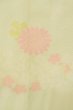 Photo6: P0731P Vintage Japanese kimono Pale Light Teal JUBAN undergarment for women / Silk. SAKURA cherry blossom, Small holes all over. (Grade D) (6)
