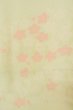 Photo7: P0731P Vintage Japanese kimono Pale Light Teal JUBAN undergarment for women / Silk. SAKURA cherry blossom, Small holes all over. (Grade D) (7)