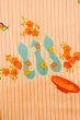 Photo7: P0731R Antique Japanese kimono Pink JUBAN undergarment for women / Silk. SAKURA cherry blossom, Upper body: cotton, Sleeves: silk (Grade D) (7)