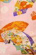 Photo10: P0731R Antique Japanese kimono Pink JUBAN undergarment for women / Silk. SAKURA cherry blossom, Upper body: cotton, Sleeves: silk (Grade D) (10)