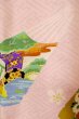Photo15: P0731R Antique Japanese kimono Pink JUBAN undergarment for women / Silk. SAKURA cherry blossom, Upper body: cotton, Sleeves: silk (Grade D) (15)