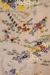 Photo3: P0731S Antique Japanese kimono Pale Grayish Wisteria JUBAN undergarment for women / Silk. Chrysanthemum, Discolored all over. Small holes all over. (Grade D) (3)