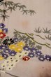 Photo6: P0731S Antique Japanese kimono Pale Grayish Wisteria JUBAN undergarment for women / Silk. Chrysanthemum, Discolored all over. Small holes all over. (Grade D) (6)