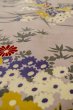 Photo8: P0731S Antique Japanese kimono Pale Grayish Wisteria JUBAN undergarment for women / Silk. Chrysanthemum, Discolored all over. Small holes all over. (Grade D) (8)