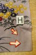Photo21: P0731S Antique Japanese kimono Pale Grayish Wisteria JUBAN undergarment for women / Silk. Chrysanthemum, Discolored all over. Small holes all over. (Grade D) (21)