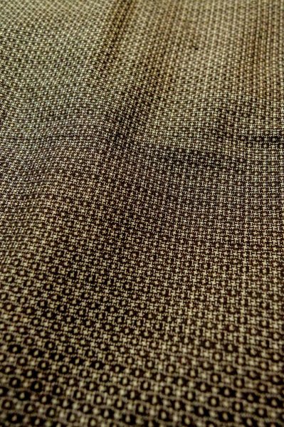 Photo5: P0731T Vintage Japanese kimono Dark Brown Men's Kimono for men / Silk. Dot (Grade C) (5)