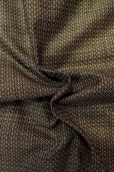 Photo6: P0731T Vintage Japanese kimono Dark Brown Men's Kimono for men / Silk. Dot (Grade C) (6)