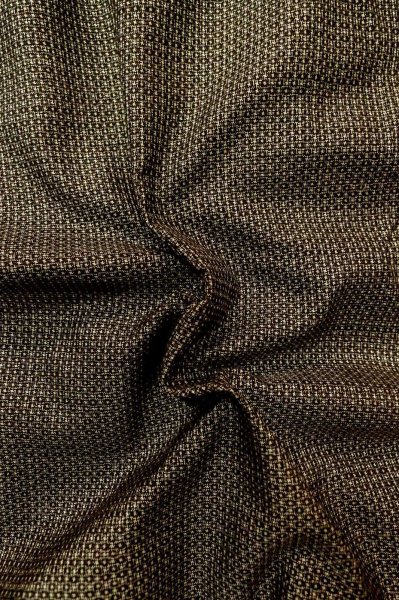 Photo7: P0731T Vintage Japanese kimono Dark Brown Men's Kimono for men / Silk. Dot (Grade C) (7)