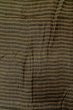 Photo4: P0731U Vintage Japanese kimono Brown Men's Juban for men / Silk. Stripes (Grade B) (4)