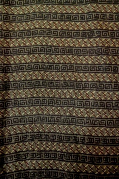 Photo6: P0731U Vintage Japanese kimono Brown Men's Juban for men / Silk. Stripes (Grade B) (6)
