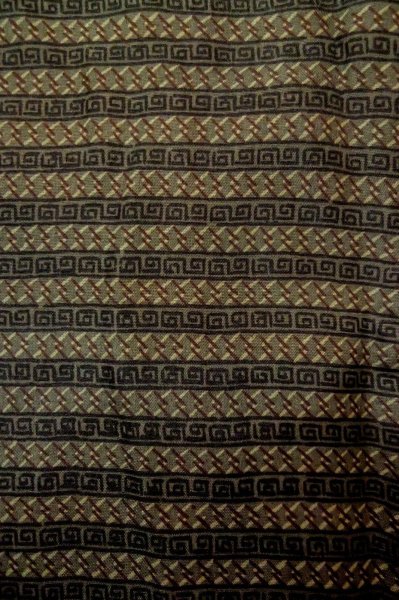 Photo7: P0731U Vintage Japanese kimono Brown Men's Juban for men / Silk. Stripes (Grade B) (7)