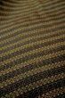 Photo9: P0731U Vintage Japanese kimono Brown Men's Juban for men / Silk. Stripes (Grade B) (9)