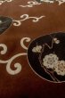 Photo10: P0731W Antique Japanese kimono Dark Dark Red KOMON dyed for women / Silk. Chrysanthemum, Fringed pink pattern (Grade C) (10)