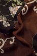 Photo11: P0731W Antique Japanese kimono Dark Dark Red KOMON dyed for women / Silk. Chrysanthemum, Fringed pink pattern (Grade C) (11)