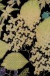 Photo6: P0731X Antique Japanese kimono Black JUBAN undergarment for women / Silk. Flower, Lightweight silk crepe fabric. Discolored all over. (Grade C) (6)
