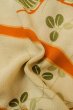 Photo11: P0731Y Antique Japanese kimono Pale Beige JUBAN undergarment for women / Silk. HAGI flower, Lightweight silk crepe fabric. More damages. Aging deterioration. The thread is partially loose. (Grade D) (11)