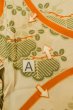Photo14: P0731Y Antique Japanese kimono Pale Beige JUBAN undergarment for women / Silk. HAGI flower, Lightweight silk crepe fabric. More damages. Aging deterioration. The thread is partially loose. (Grade D) (14)