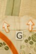 Photo20: P0731Y Antique Japanese kimono Pale Beige JUBAN undergarment for women / Silk. HAGI flower, Lightweight silk crepe fabric. More damages. Aging deterioration. The thread is partially loose. (Grade D) (20)