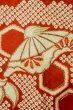 Photo5: P0731Z Antique Japanese kimono Light Ivory JUBAN undergarment for women / Silk. Pine tree/branch/needle (Grade C) (5)