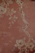 Photo3: P0801A Antique Japanese kimono Dark Red ORI woven for women / Silk. Flower (Grade C) (3)