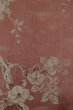 Photo4: P0801A Antique Japanese kimono Dark Red ORI woven for women / Silk. Flower (Grade C) (4)