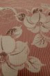 Photo9: P0801A Antique Japanese kimono Dark Red ORI woven for women / Silk. Flower (Grade C) (9)