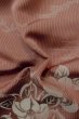 Photo11: P0801A Antique Japanese kimono Dark Red ORI woven for women / Silk. Flower (Grade C) (11)