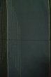 Photo7: P0801B Antique Japanese kimono Dark Navy Blue ORI woven for women / Silk. Stripes (Grade B) (7)