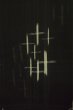 Photo5: P0801C Antique Japanese kimono Black HITOE unlined for women / Silk. Parallel Cross (Grade D) (5)