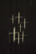 Photo6: P0801C Antique Japanese kimono Black HITOE unlined for women / Silk. Parallel Cross (Grade D) (6)