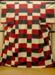 Photo1: P0801D Antique Japanese kimono Multi Color ORI woven for women / Silk. Plaid Checks (Grade B) (1)