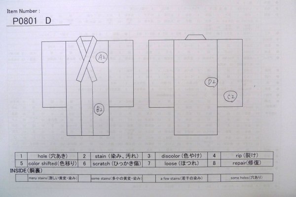 Photo12: P0801D Antique Japanese kimono Multi Color ORI woven for women / Silk. Plaid Checks (Grade B) (12)