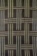 Photo4: Mint P0801E Vintage Japanese kimono Black TSUMUGI pongee for women / Silk. Plaid Checks (Grade A) (4)
