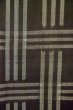 Photo5: Mint P0801E Vintage Japanese kimono Black TSUMUGI pongee for women / Silk. Plaid Checks (Grade A) (5)